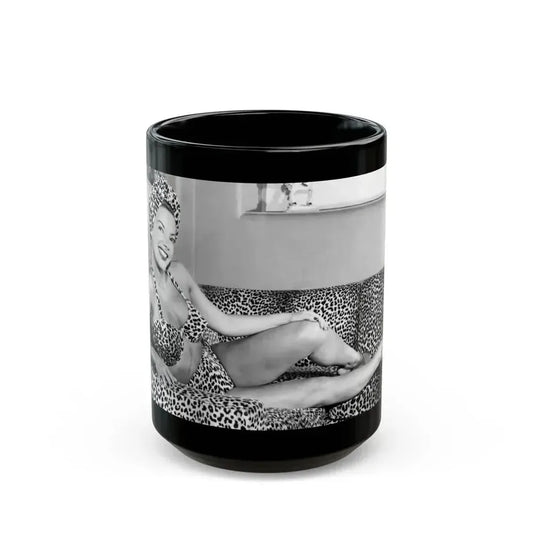 Carmen Miranda #06 (Vintage Female Icon) Black Coffee Mug 15oz - Go Mug Yourself