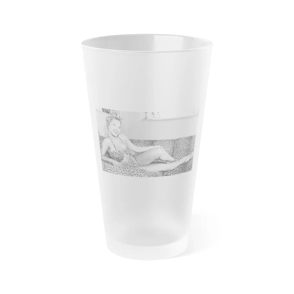 Carmen Miranda #06 (Vintage Female Icon) Frosted Pint Glass 16oz-16oz-Frosted-Go Mug Yourself