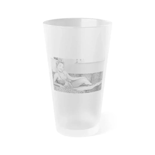Carmen Miranda #06 (Vintage Female Icon) Frosted Pint Glass 16oz 16oz Frosted - Go Mug Yourself