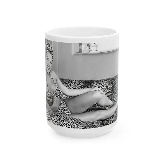 Carmen Miranda #06 (Vintage Female Icon) White Coffee Mug 15oz - Go Mug Yourself