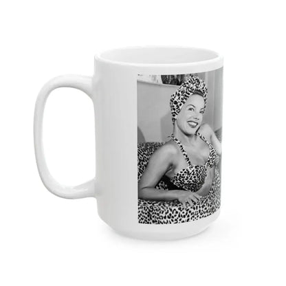 Carmen Miranda #06 (Vintage Female Icon) White Coffee Mug - Go Mug Yourself