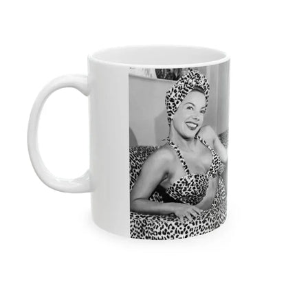 Carmen Miranda #06 (Vintage Female Icon) White Coffee Mug - Go Mug Yourself