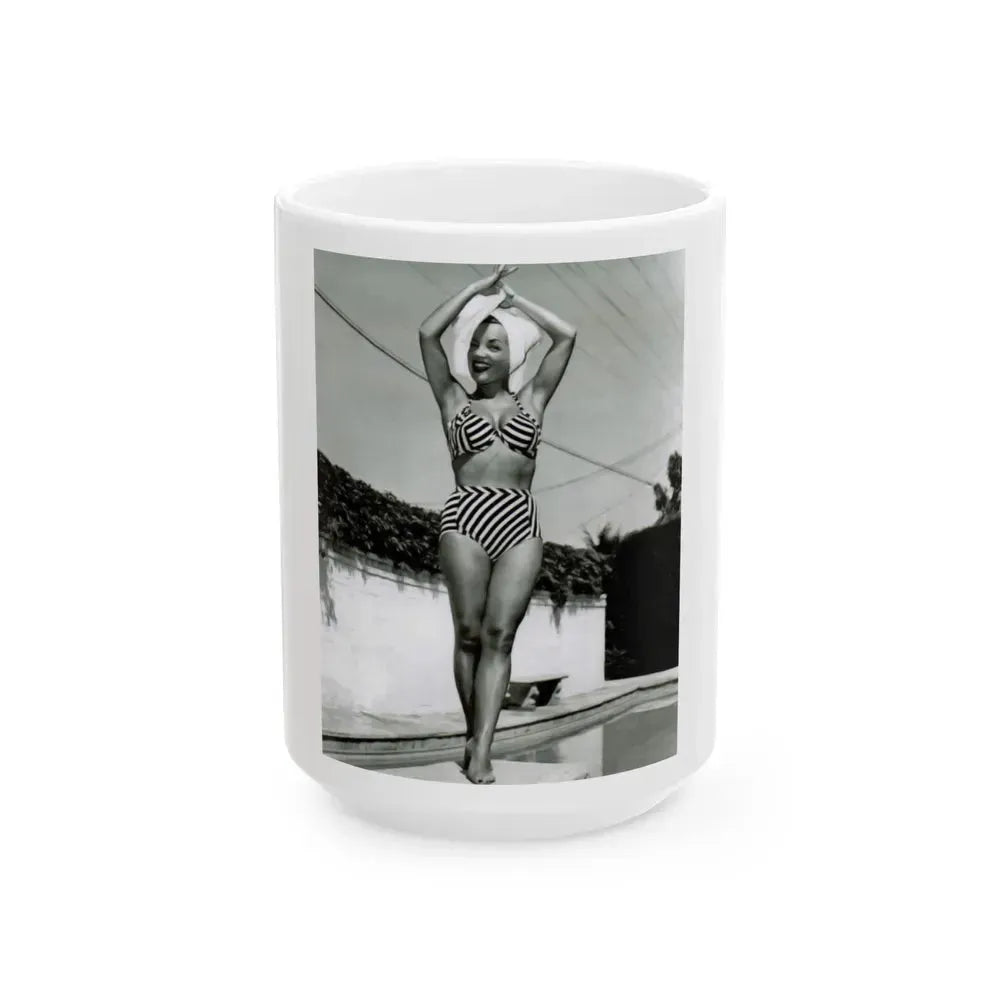 Carmen Miranda #07 (Vintage Female Icon) White Coffee Mug 15oz - Go Mug Yourself