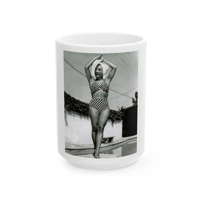 Carmen Miranda #07 (Vintage Female Icon) White Coffee Mug 15oz - Go Mug Yourself
