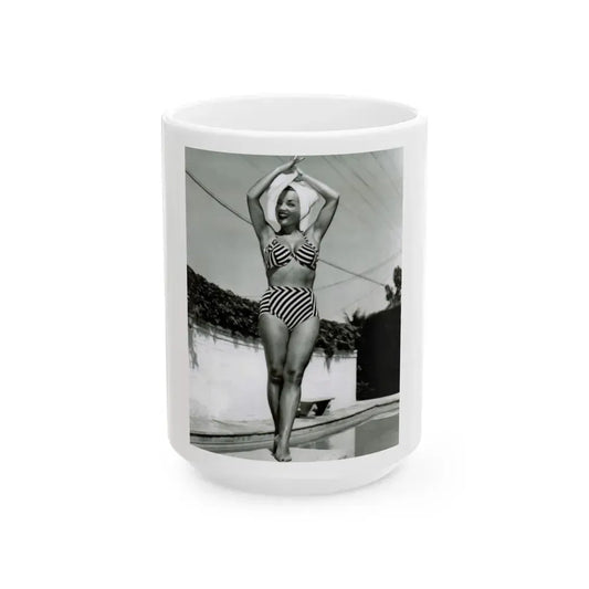 Carmen Miranda #07 (Vintage Female Icon) White Coffee Mug 15oz - Go Mug Yourself