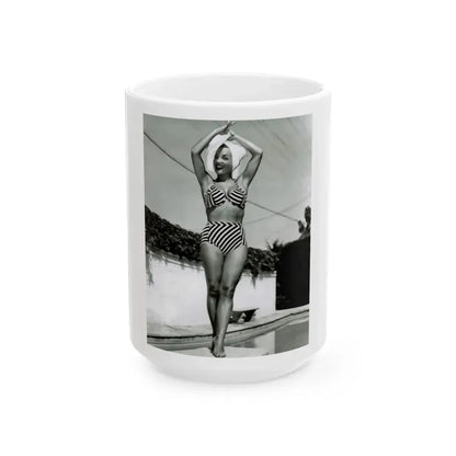 Carmen Miranda #07 (Vintage Female Icon) White Coffee Mug 15oz - Go Mug Yourself