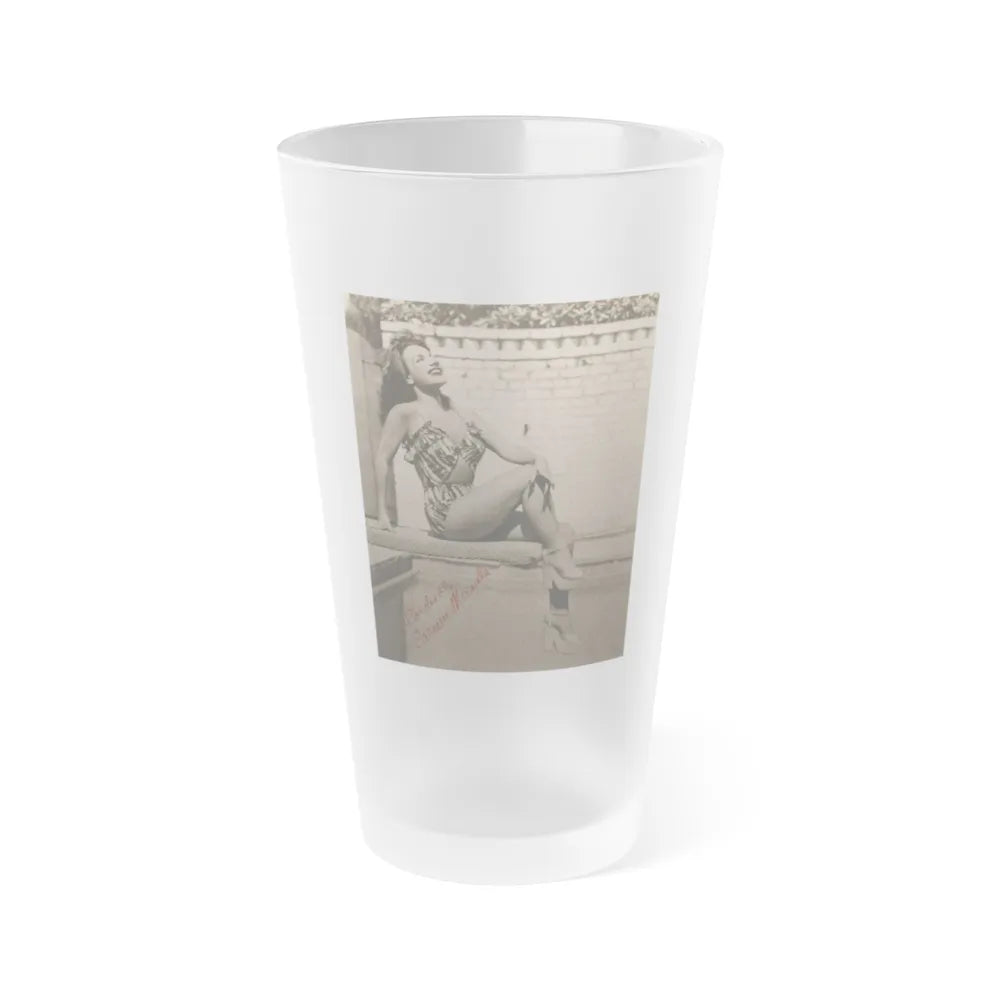 Carmen Miranda #10 (Vintage Female Icon) Frosted Pint Glass 16oz-16oz-Frosted-Go Mug Yourself