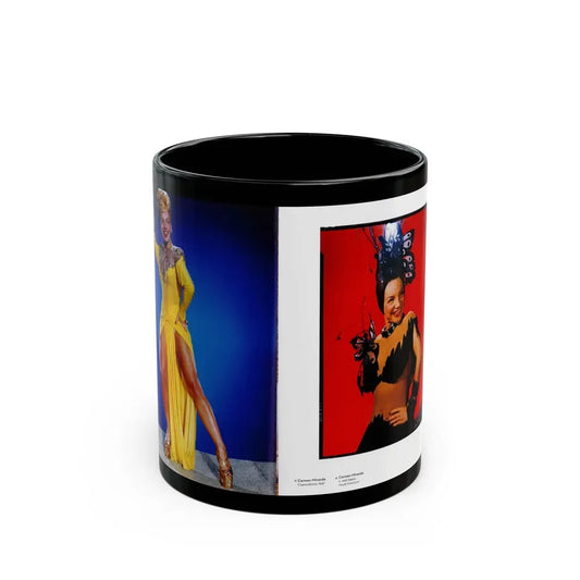 Carmen Miranda #12 - Hollywood In Kodachrome 1940-1949 Book - 2 Pages & 2 Color Photos (Vintage Female Icon) Black Coffee Mug 11oz - Go Mug Yourself