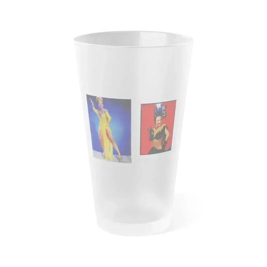 Carmen Miranda #12 - Hollywood In Kodachrome 1940-1949 Book - 2 Pages & 2 Color Photos (Vintage Female Icon) Frosted Pint Glass 16oz 16oz Frosted - Go Mug Yourself