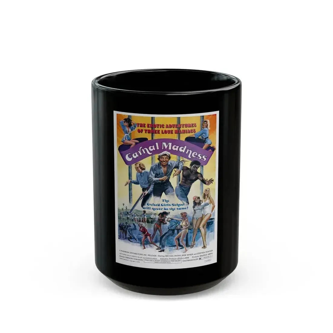 CARNAL MADNESS 1975 Movie Poster - Black Coffee Mug 15oz - Go Mug Yourself