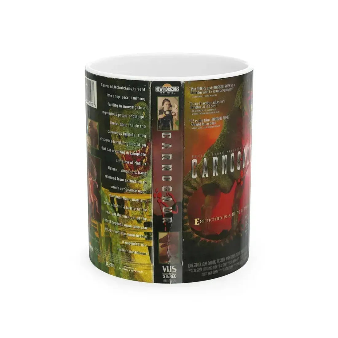 CARNOSAUR 2 (VHS COVER) - White Coffee Mug 11oz - Go Mug Yourself