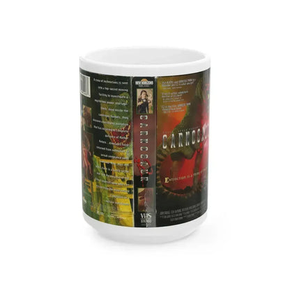 CARNOSAUR 2 (VHS COVER) - White Coffee Mug 15oz - Go Mug Yourself