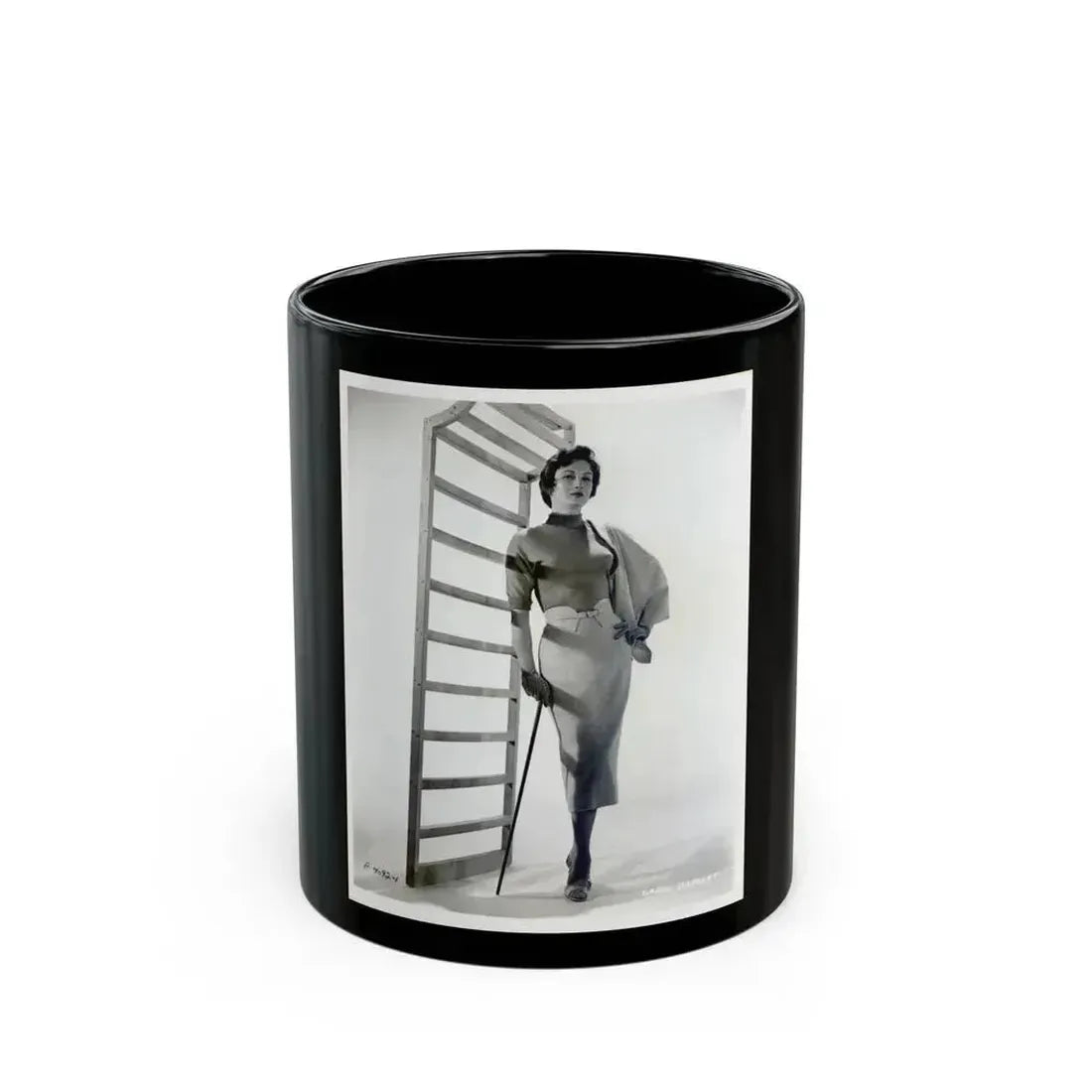 Carol Ohmart #02 (Vintage Female Icon) Black Coffee Mug 11oz - Go Mug Yourself