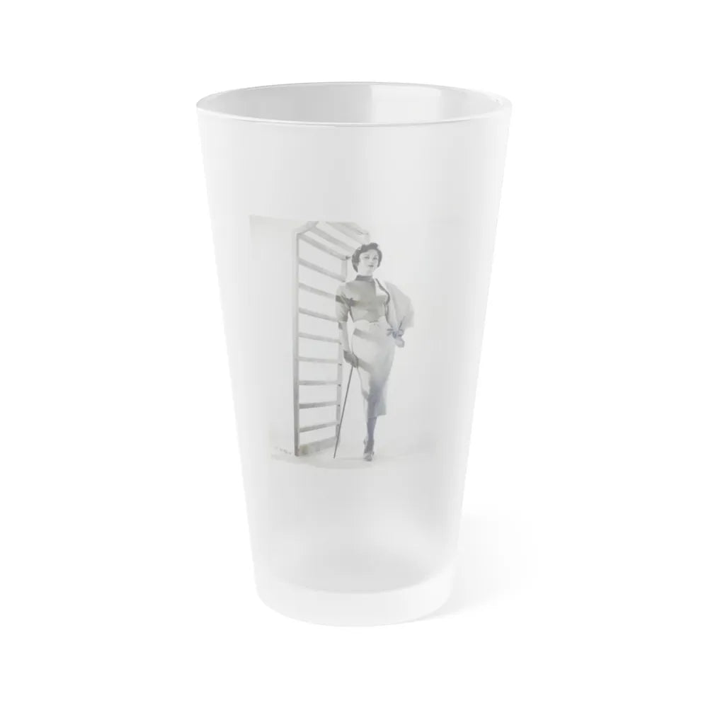 Carol Ohmart #02 (Vintage Female Icon) Frosted Pint Glass 16oz-16oz-Frosted-Go Mug Yourself