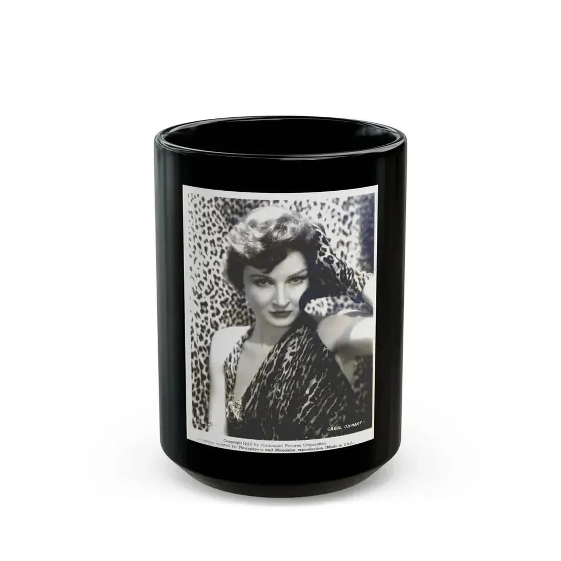 Carol Ohmart #03 (Vintage Female Icon) Black Coffee Mug 15oz - Go Mug Yourself