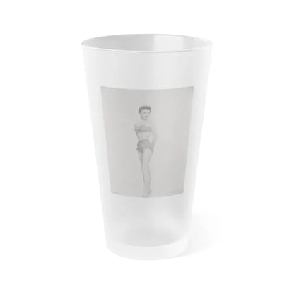 Carol Ohmart #08 - Negative Struck 50's Era Pin-Up Photo High Quality Re-Print (Vintage Female Icon) Frosted Pint Glass 16oz 16oz Frosted - Go Mug Yourself