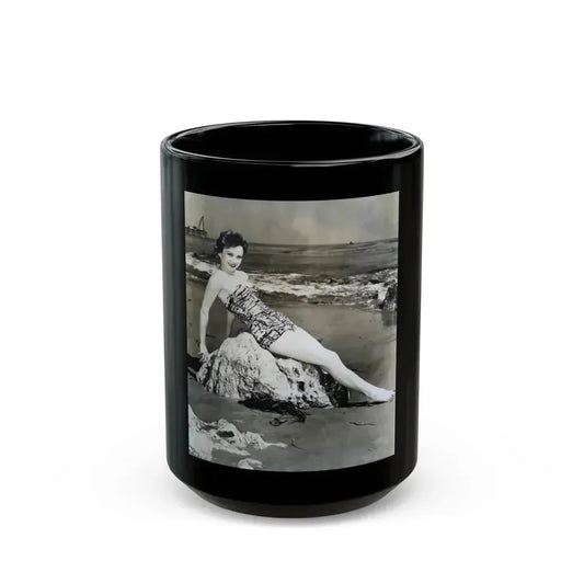 Carol Ohmart #09 (Vintage Female Icon) Black Coffee Mug 15oz - Go Mug Yourself