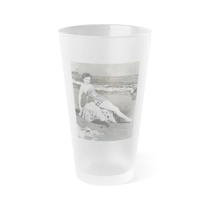 Carol Ohmart #09 (Vintage Female Icon) Frosted Pint Glass 16oz-16oz-Frosted-Go Mug Yourself