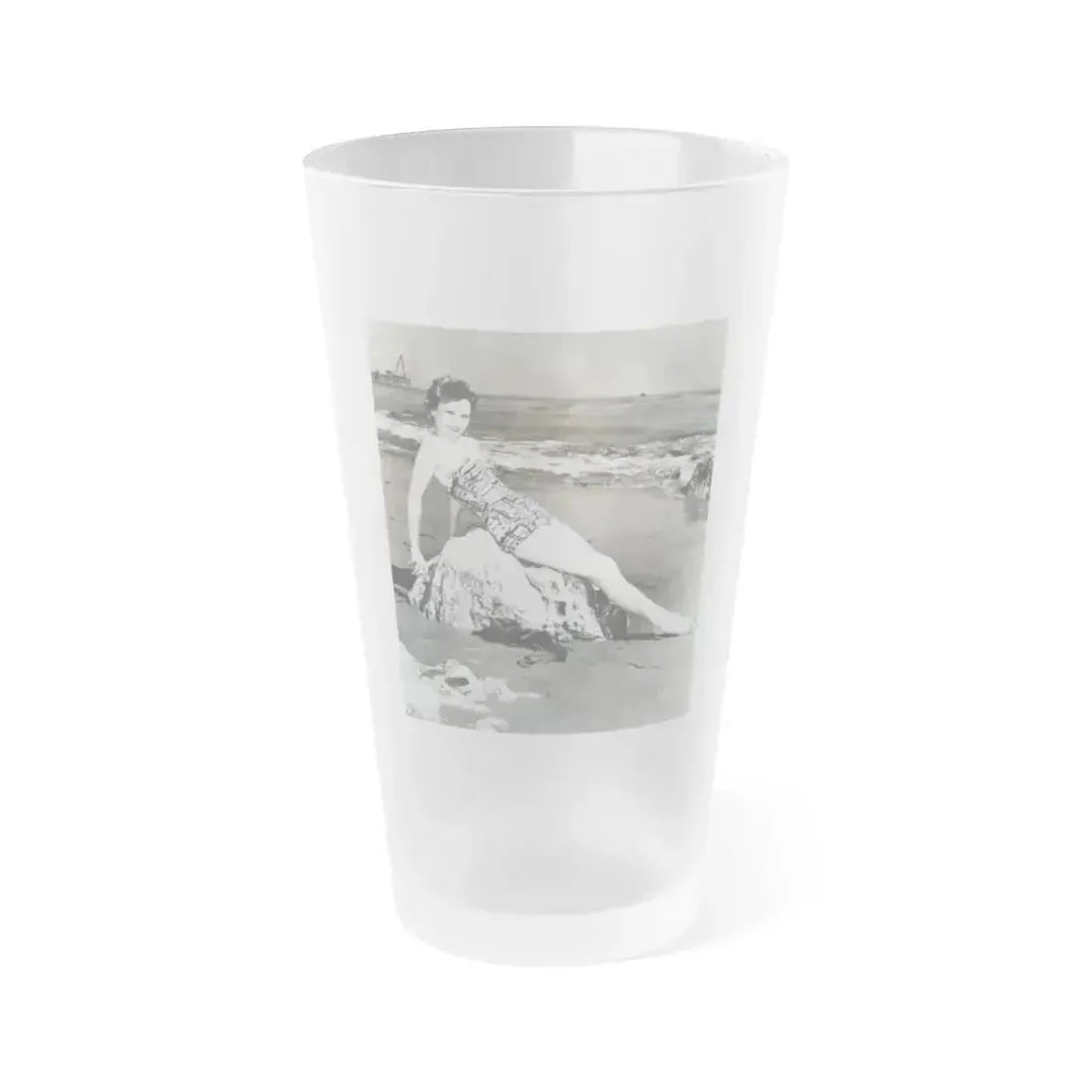 Carol Ohmart #09 (Vintage Female Icon) Frosted Pint Glass 16oz 16oz Frosted - Go Mug Yourself