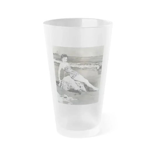 Carol Ohmart #09 (Vintage Female Icon) Frosted Pint Glass 16oz 16oz Frosted - Go Mug Yourself