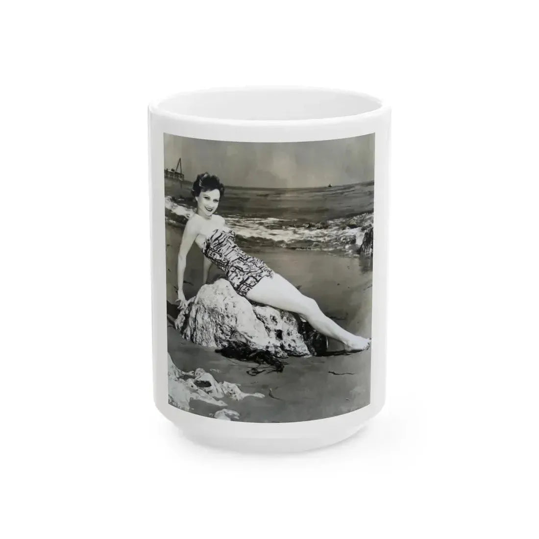 Carol Ohmart #09 (Vintage Female Icon) White Coffee Mug 15oz - Go Mug Yourself