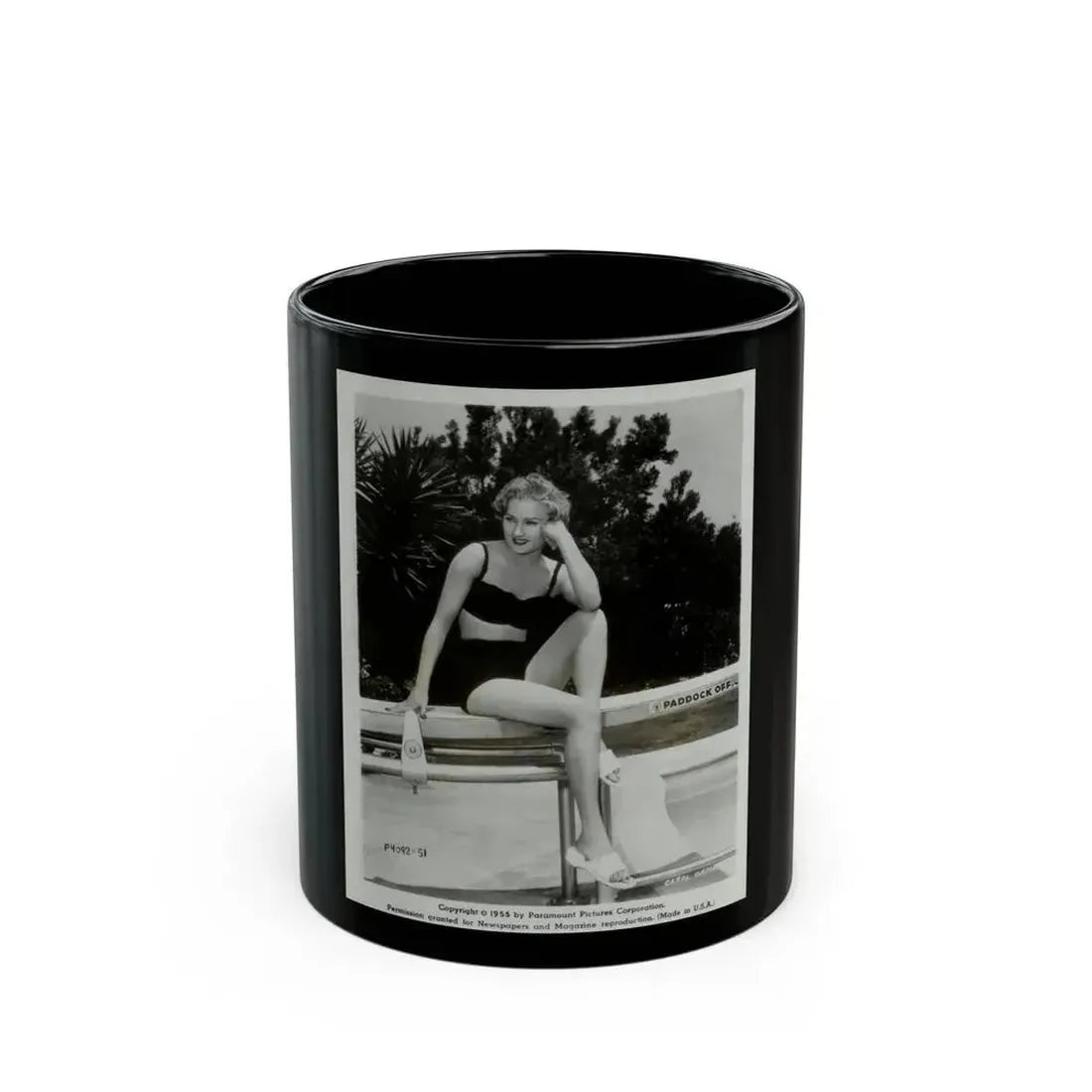 Carol Ohmart #10 (Vintage Female Icon) Black Coffee Mug 11oz - Go Mug Yourself
