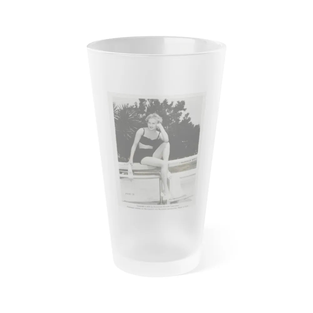 Carol Ohmart #10 (Vintage Female Icon) Frosted Pint Glass 16oz-16oz-Frosted-Go Mug Yourself