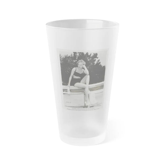 Carol Ohmart #10 (Vintage Female Icon) Frosted Pint Glass 16oz-16oz-Frosted-Go Mug Yourself