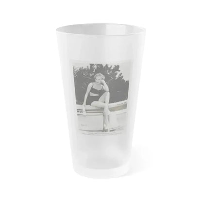 Carol Ohmart #10 (Vintage Female Icon) Frosted Pint Glass 16oz 16oz Frosted - Go Mug Yourself
