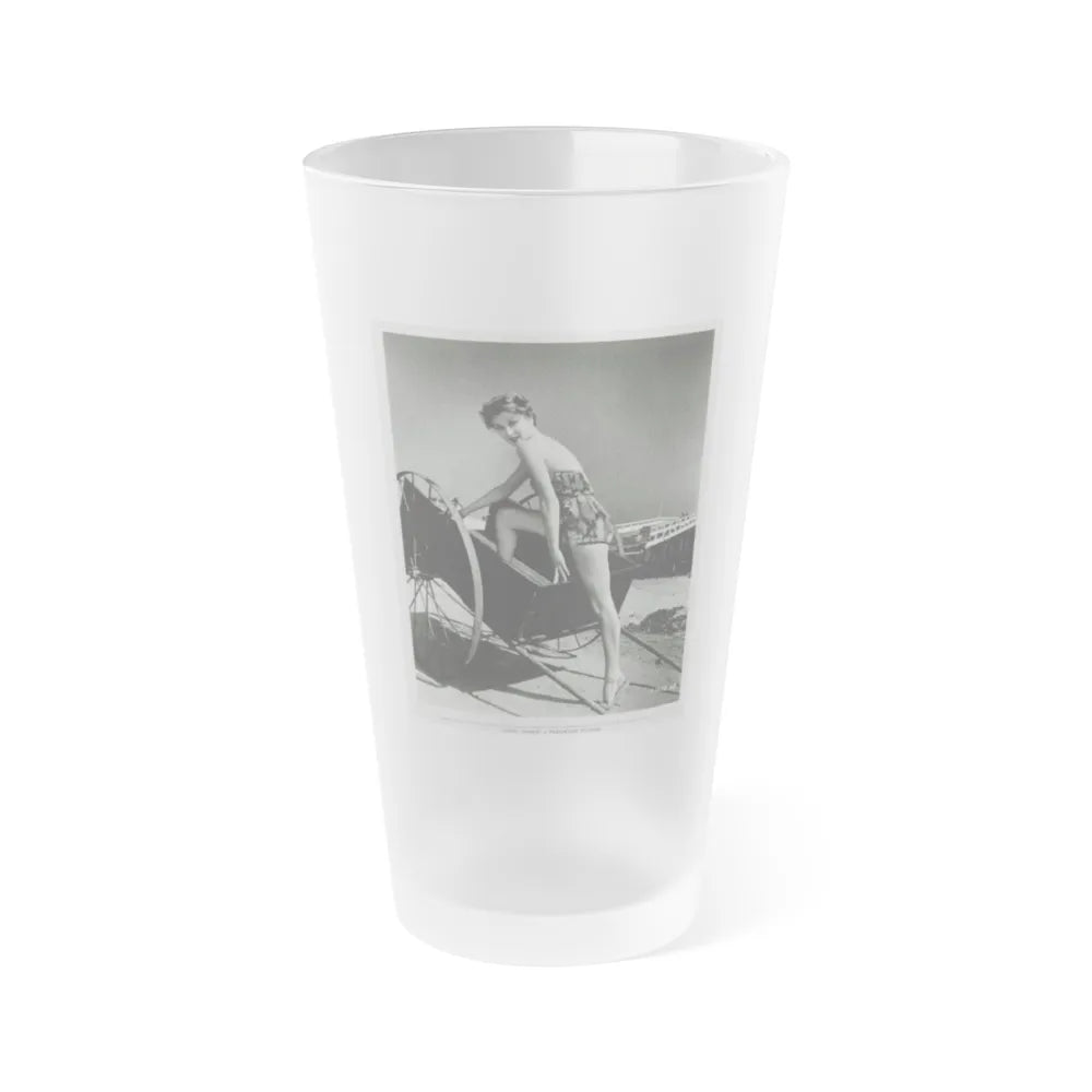 Carol Ohmart #11 (Vintage Female Icon) Frosted Pint Glass 16oz-16oz-Frosted-Go Mug Yourself