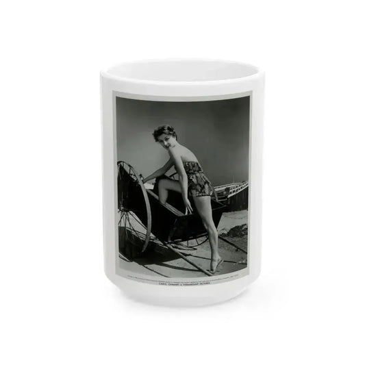 Carol Ohmart #11 (Vintage Female Icon) White Coffee Mug 15oz - Go Mug Yourself