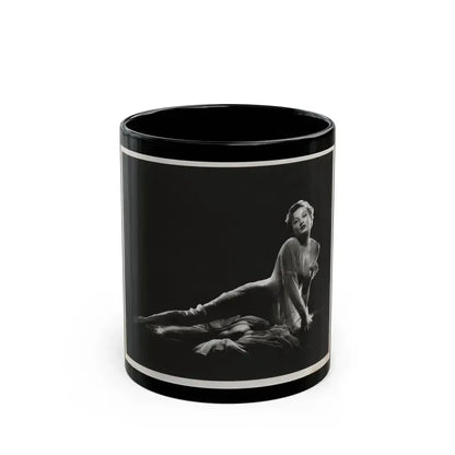 Carol Ohmart #12 - Vintage B&W 8x10 Vargas Original 1955 or 1956 Full Body Glamour Photo (Vintage Female Icon) Black Coffee Mug 11oz - Go Mug Yourself
