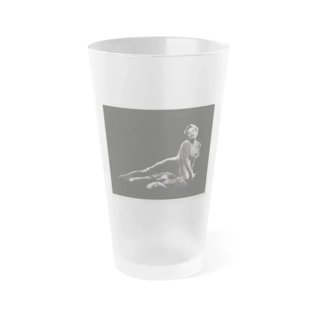 Carol Ohmart #12 - Vintage B&W 8x10 Vargas Original 1955 or 1956 Full Body Glamour Photo (Vintage Female Icon) Frosted Pint Glass 16oz 16oz Frosted - Go Mug Yourself