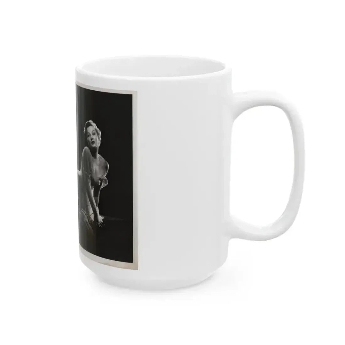 Carol Ohmart #12 - Vintage B&W 8x10 Vargas Original 1955 or 1956 Full Body Glamour Photo (Vintage Female Icon) White Coffee Mug - Go Mug Yourself