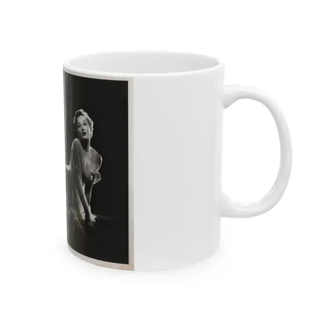 Carol Ohmart #12 - Vintage B&W 8x10 Vargas Original 1955 or 1956 Full Body Glamour Photo (Vintage Female Icon) White Coffee Mug - Go Mug Yourself