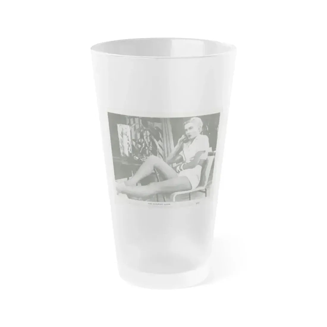 Carol Ohmart #14 (Vintage Female Icon) Frosted Pint Glass 16oz 16oz Frosted - Go Mug Yourself
