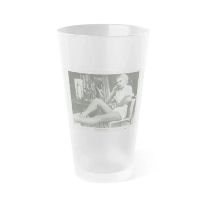 Carol Ohmart #14 (Vintage Female Icon) Frosted Pint Glass 16oz 16oz Frosted - Go Mug Yourself