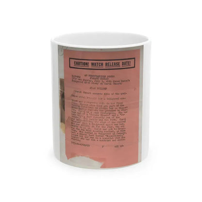 Carol Ohmart #22 - Vintage B&W 7x9 Glamour Portrait Photo from 6-21-55 1 (Vintage Female Icon) White Coffee Mug 11oz - Go Mug Yourself