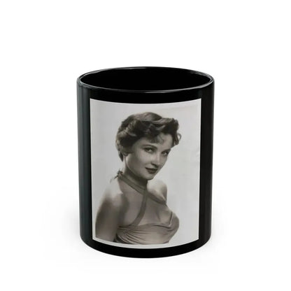 Carol Ohmart #22 - Vintage B&W 7x9 Glamour Portrait Photo from 6-21-55 (Vintage Female Icon) Black Coffee Mug 11oz - Go Mug Yourself