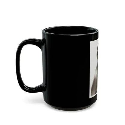 Carol Ohmart #22 - Vintage B&W 7x9 Glamour Portrait Photo from 6-21-55 (Vintage Female Icon) Black Coffee Mug - Go Mug Yourself