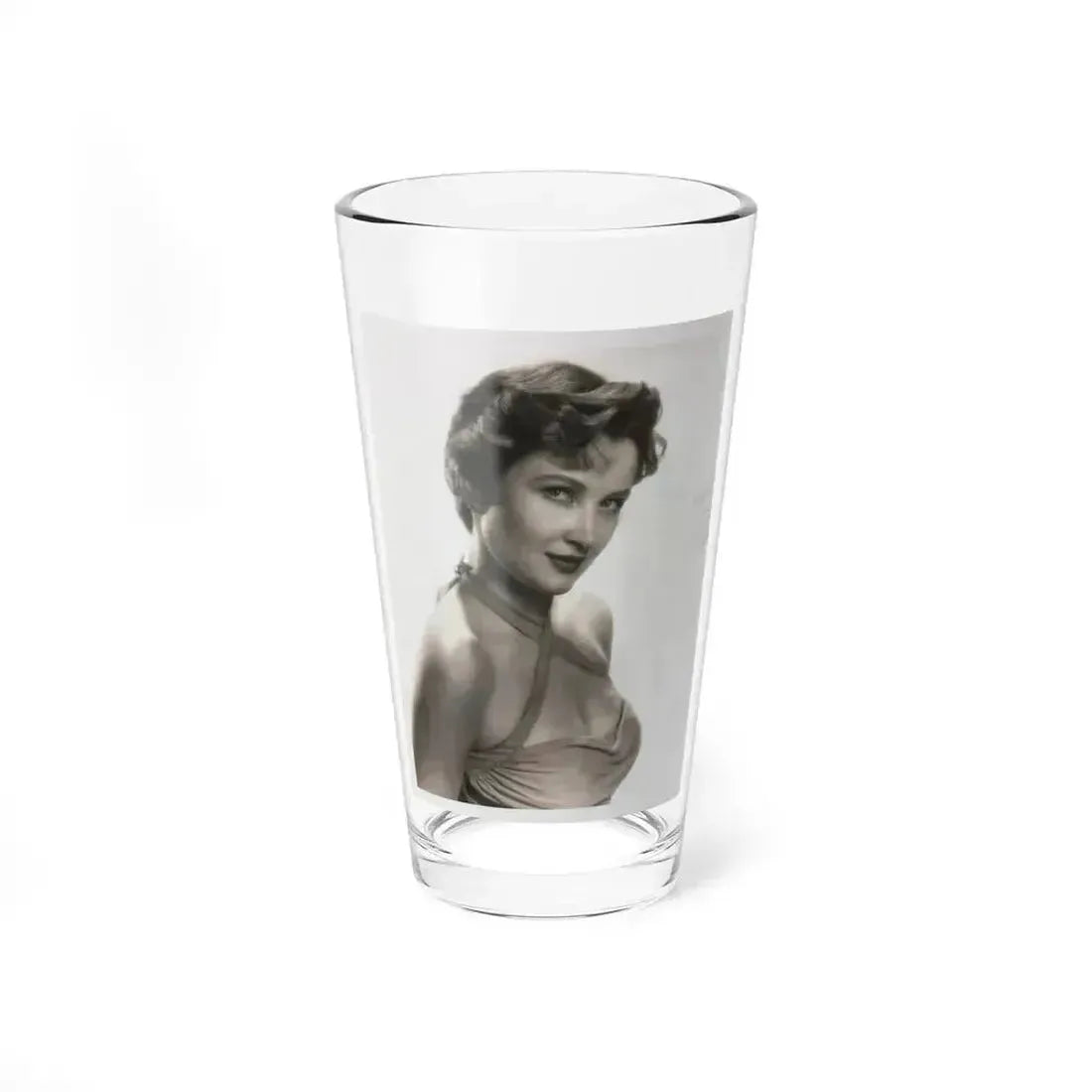 Carol Ohmart #22 - Vintage B&W 7x9 Glamour Portrait Photo from 6-21-55 (Vintage Female Icon) Pint Glass 16oz 16oz - Go Mug Yourself