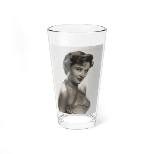 Carol Ohmart #22 - Vintage B&W 7x9 Glamour Portrait Photo from 6-21-55 (Vintage Female Icon) Pint Glass 16oz 16oz - Go Mug Yourself
