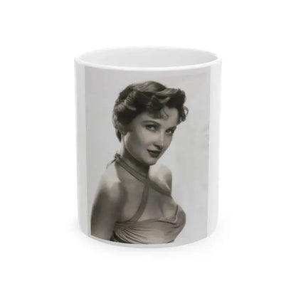 Carol Ohmart #22 - Vintage B&W 7x9 Glamour Portrait Photo from 6-21-55 (Vintage Female Icon) White Coffee Mug 11oz - Go Mug Yourself