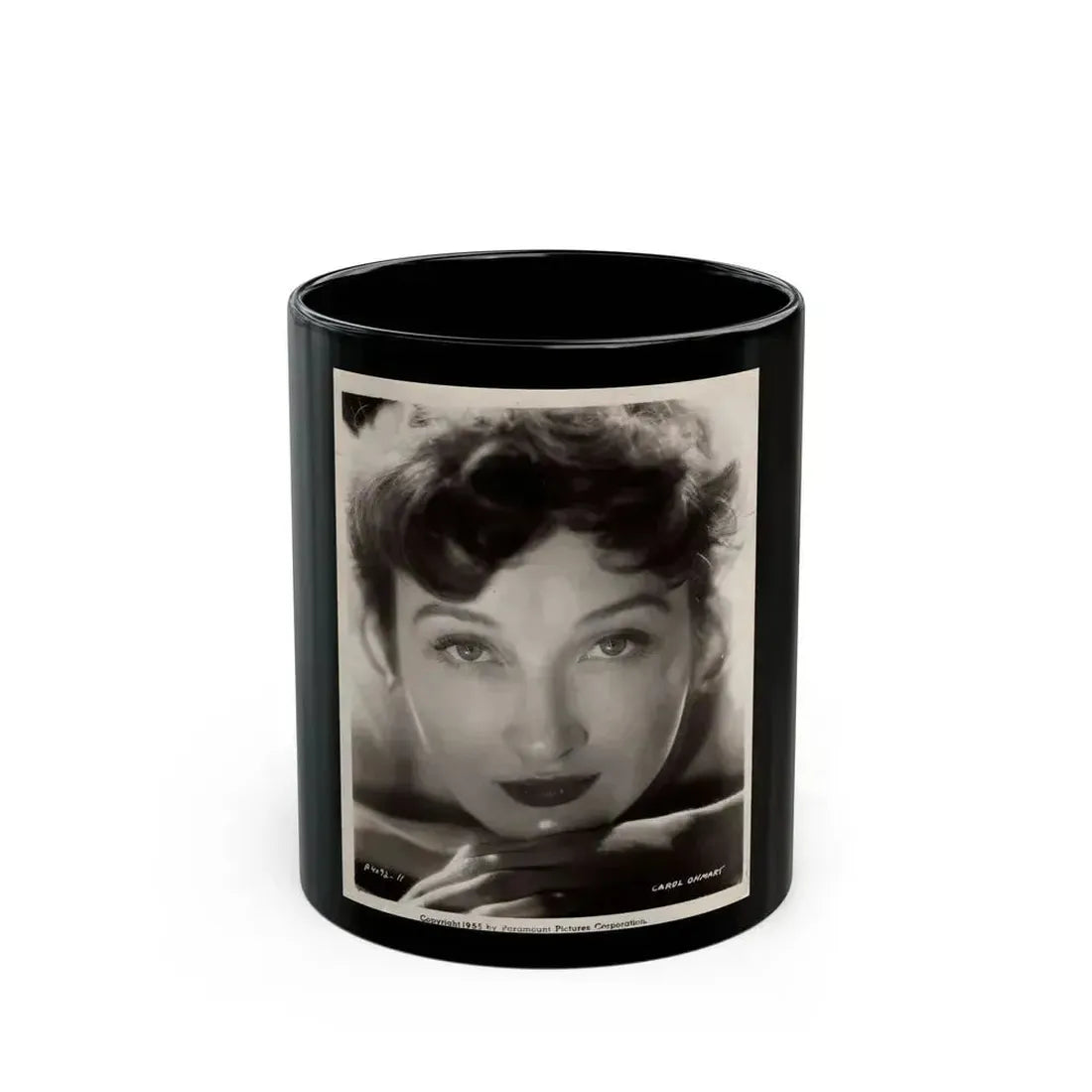Carol Ohmart #25 (Vintage Female Icon) Black Coffee Mug 11oz - Go Mug Yourself
