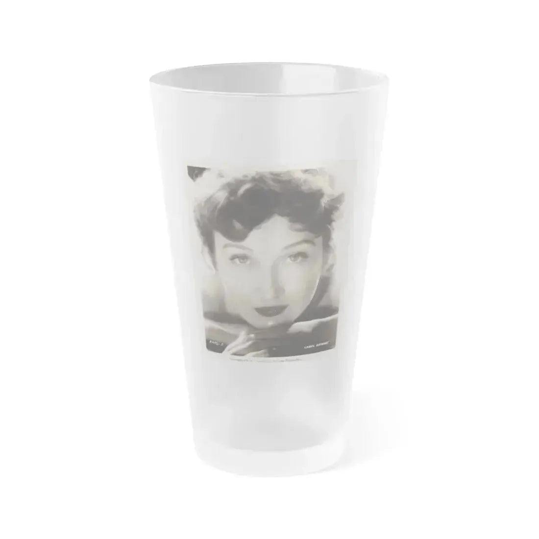 Carol Ohmart #25 (Vintage Female Icon) Frosted Pint Glass 16oz 16oz Frosted - Go Mug Yourself