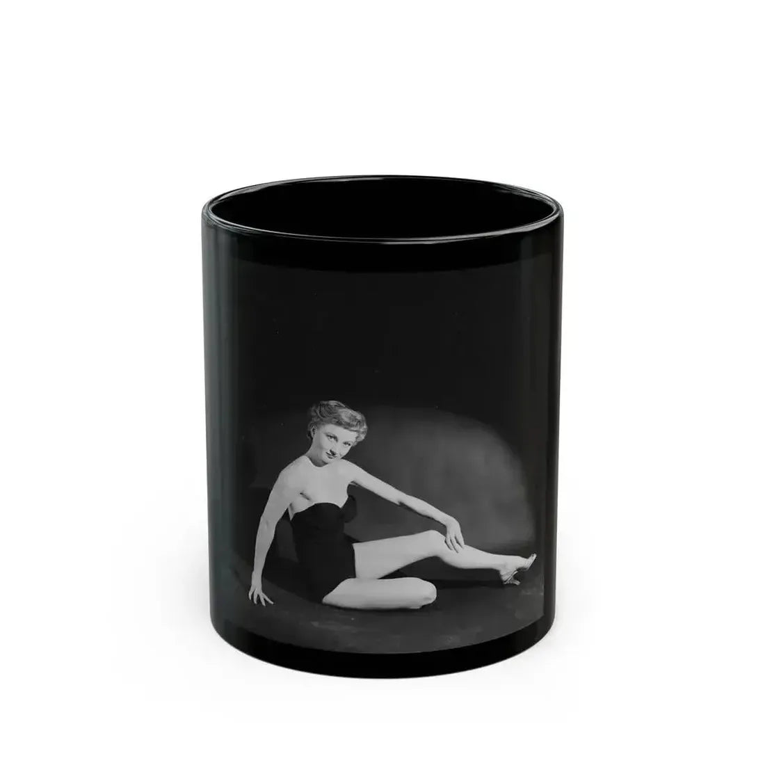 Carol Ohmart #28 (Vintage Female Icon) Black Coffee Mug 11oz - Go Mug Yourself