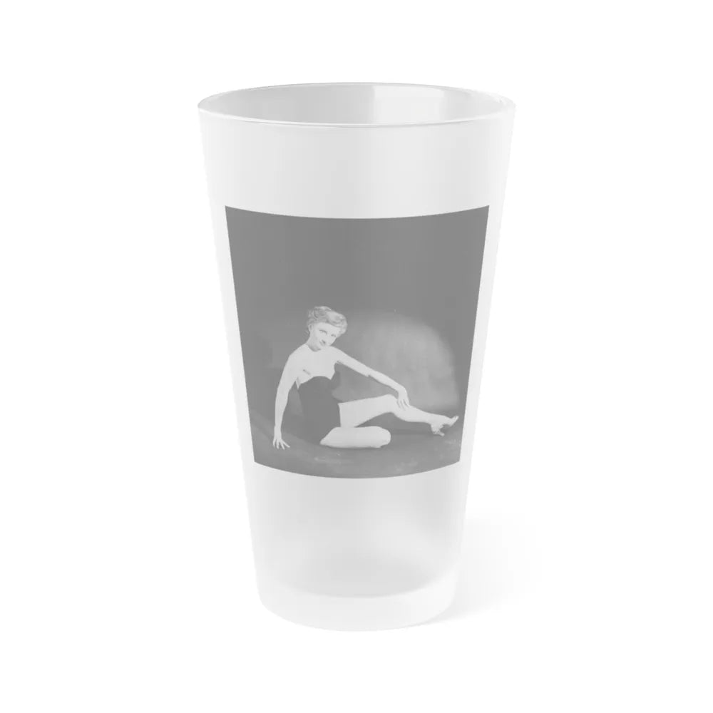 Carol Ohmart #28 (Vintage Female Icon) Frosted Pint Glass 16oz-16oz-Frosted-Go Mug Yourself