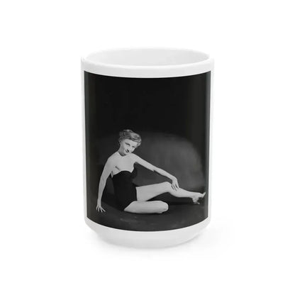 Carol Ohmart #28 (Vintage Female Icon) White Coffee Mug 15oz - Go Mug Yourself