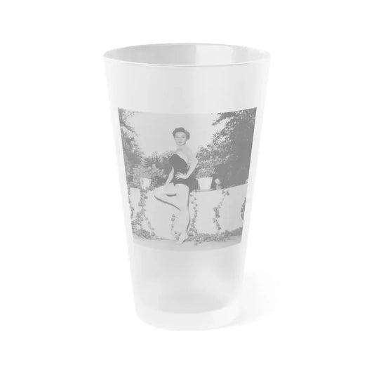 Carol Ohmart #31 (Vintage Female Icon) Frosted Pint Glass 16oz 16oz Frosted - Go Mug Yourself