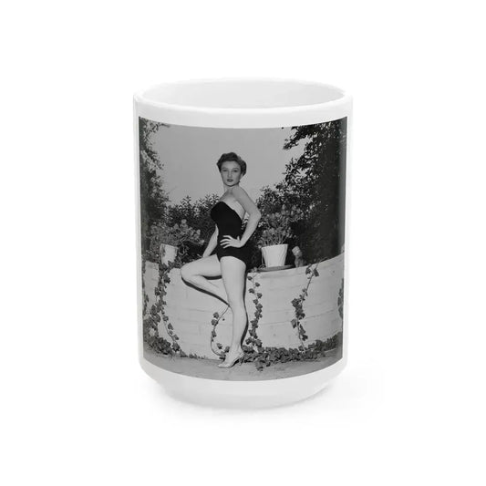 Carol Ohmart #31 (Vintage Female Icon) White Coffee Mug 15oz - Go Mug Yourself